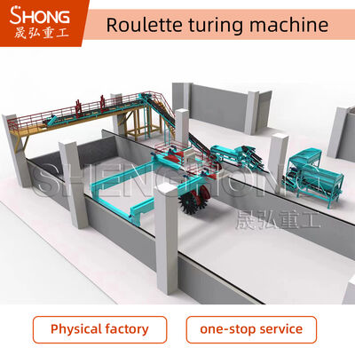 Wheel Type Compost Turner - Dual-Axis System, Fast Fermentation, Energy Saving