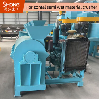 Horizontal Semi-Wet Material Crusher for Organic Fertilizer with Anti-Clogging Design, Uniform Crushing Effect, and Energy Saving Durability
