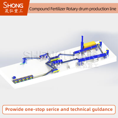 Linia produkcyjna NPK z granulacją bębnową o wydajności 100 000 ton/rok, zawartości składników odżywczych 20-48% i dostosowaną mocą