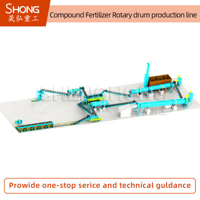 Linia produkcyjna nawozów złożonych o wysokiej wydajności, niskim zużyciu energii i stabilnej eksploatacji do granulacji NPK