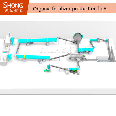 Linia do produkcji nawozów organicznych wermikompost do obornika świńskiego o wydajności 1-20 tysięcy ton rocznie, wilgotności poniżej 10% i napięciu 380 V lub niestandardowym