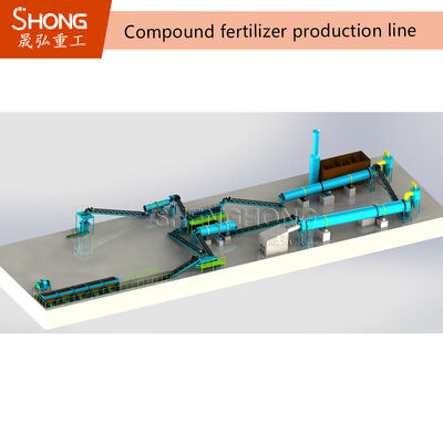 Granulatory bębnowe obracające się do nawozów NPK 3-8 mm Granulaty 380V