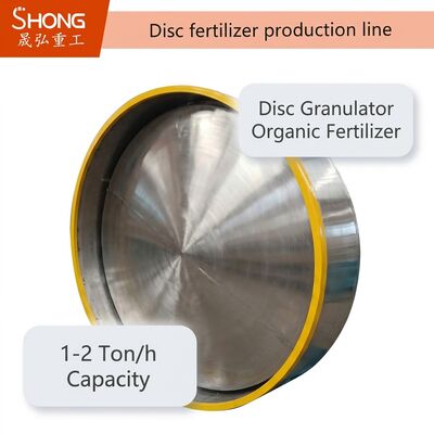 Granulator dyskowy dla linii produkcyjnej nawozów organicznych z granulatami w kształcie kuli 1-2 T/h Pojemność i szeroka zastosowalność surowca