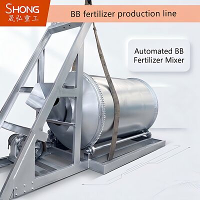 Linia do produkcji nawozów BB o mocy 15–30 kW, wielkości peletek 3–5 mm i wydajności 1–20 t/h, zapewniająca wydajne mieszanie nawozów