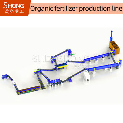 Linia produkcyjna nawozów organicznych z granulatorem łącznym o współczynniku granulacji 95% i niskim zużyciu energii
