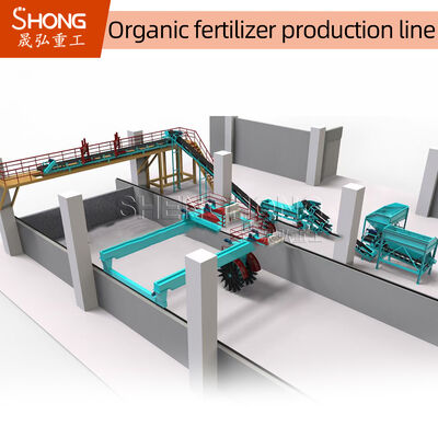 45 Linia produkcyjna nawozów organicznych o odpowiedniej mocy o współczynniku granulacji 95% i średnicy peletu 3-5 mm
