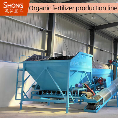 Linia produkcyjna nawozów organicznych o pojemności 8 t/h z mocą granulatora 75 kW do granulatów o kształcie kuli