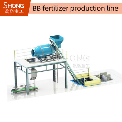 8-10 T/H Capacity Bulk Blending Fertilizer Machine z materiałem ze stali węglowej i systemem sterowania PLC dla linii produkcji nawozów NPK