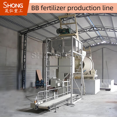 Linia produkcyjna nawozów BB ze stali węglowej o pojemności 10-12 T/h i sterowanie PLC dla efektywnego mieszania masowego
