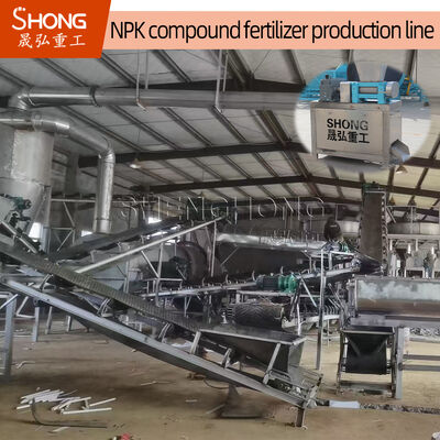 Linia produkcyjna nawozów NPK z podwójnym wytryskiem 5000 kg/h do granulacji suchej proszku