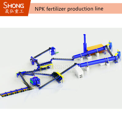 Linia produkcyjna nawozów NPK w procesie suchym z granulatami o długości 2-4 mm i zawartością składników odżywczych ≥ 90%